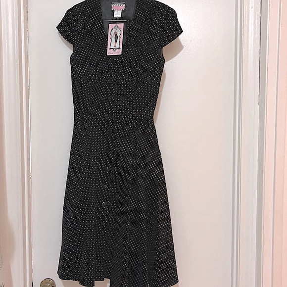 PUG Blk/wht button up dress Colette - Picture 5 of 17